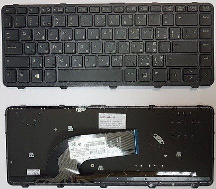 Клавиатура для ноутбука HP Probook 430 G2, черная, с рамкой, с подсветкой - фото 1 - id-p170425694