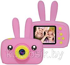 Детский фотоаппарат цифровой камера Зайчик розовый