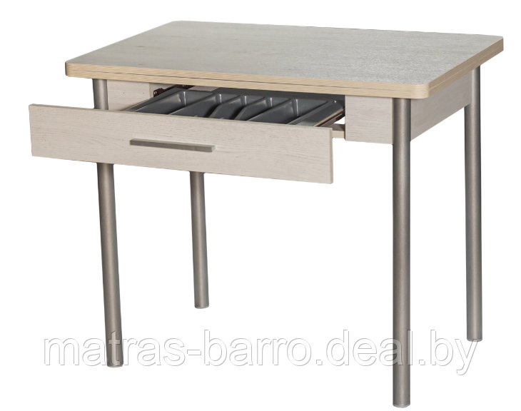 Стол кухонный М20 поворотно-раскладной дуб самерсет/металлик - фото 6 - id-p92151980