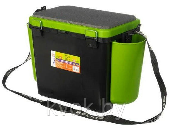 Ящик для зимней рыбалки Helios FishBox 19л односекционный зеленый