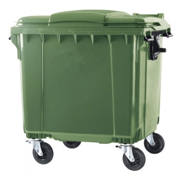 Пластиковый мусорный контейнер 1100 л бак на колесах - фото 2 - id-p170462011