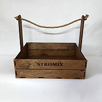 Деревянный подарочный ящик (с логотипом) (размер 42*31*36 см)
