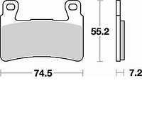 Колодки тормозные 827CM55 Braking (Италия)