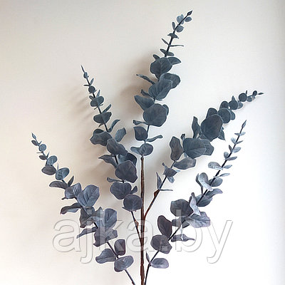 Ветка искусственная Эвкалипт 95 см, серо-голубой