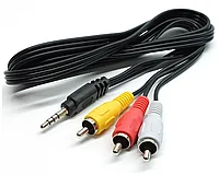 Кабель 3RCA - MiniJack 3.5мм TRRS 1,5м