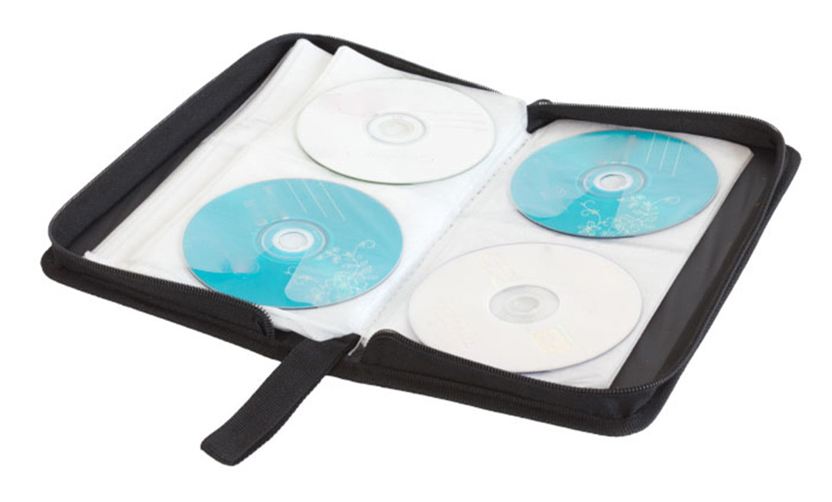 Сумка футляр для хранения дисков SiPL 80 слотов CD/DVD коричн. - фото 2 - id-p170481534