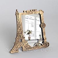 Зеркало настольное «Париж», зеркальная поверхность — 8,5 × 13,5 см, цвет «состаренное золото»