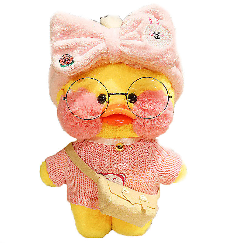 Мягкая игрушка уточка Лалафанфан. Модный Утенок (Lalafanfan duck) из ТИКТОК - фото 2 - id-p170496042