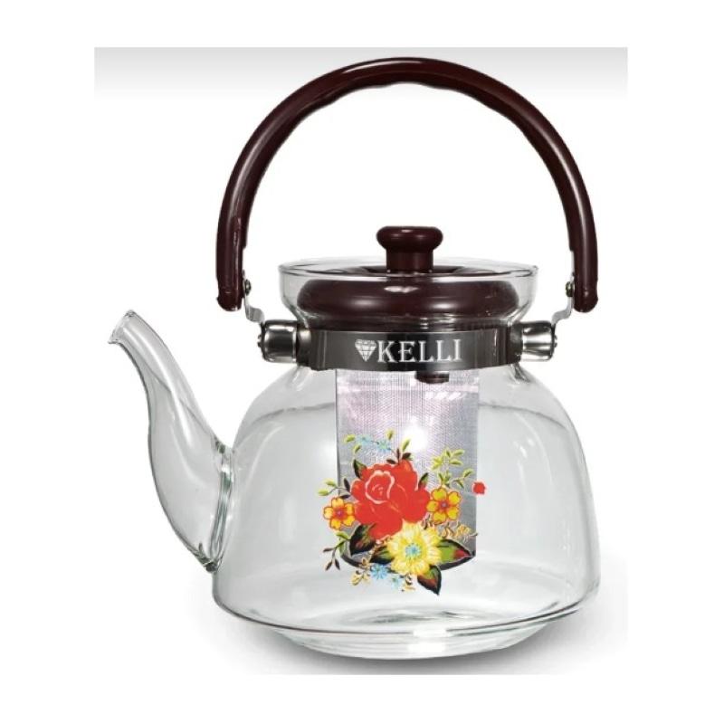 Заварочный чайник жаропрочное стекло1,8л KL 3003 - фото 1 - id-p100338334
