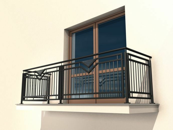 Балконное сварное ограждение модель 18/1 - фото 1 - id-p170507364