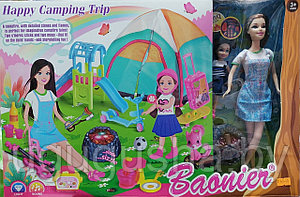 Набор Куклы с палаткой на пикнике