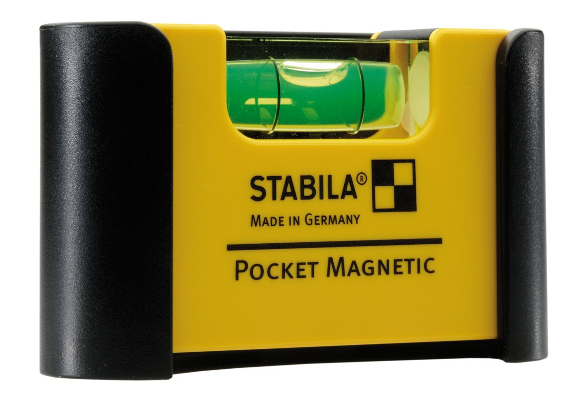 Пластиковый уровень STABILA Pocket PRO Magnetic (с креплением к ремню)