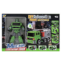 Трансформер-машина "Мусоровоз", на батарейках, со светом и звуком P.R.C. ТМ