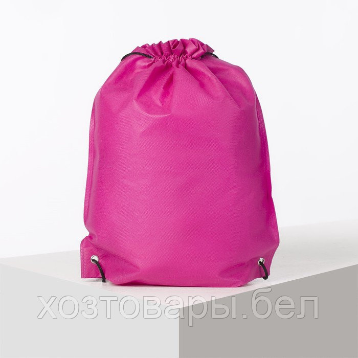 Сумка мешок для обуви флизелин , 35х40см, на шнурке, розовый - фото 2 - id-p170508153