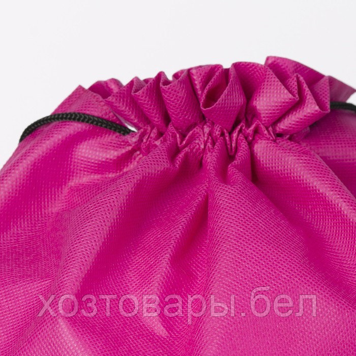 Сумка мешок для обуви флизелин , 35х40см, на шнурке, розовый - фото 3 - id-p170508153