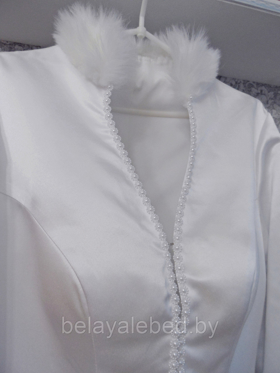 Пальто белое атласное № 25 размер 46-50 Б.У. Продажа - фото 10 - id-p62179907