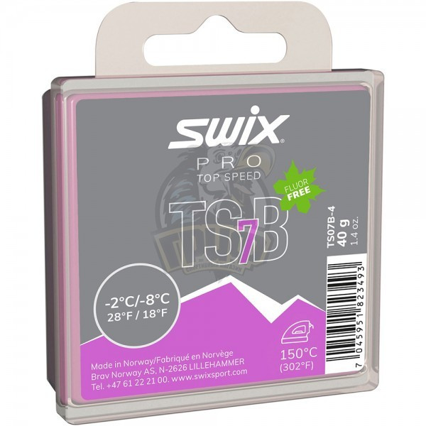 Парафин безфтористый Swix TS7 Black -2C/-8С, 40 гр (арт. TS07B-4)