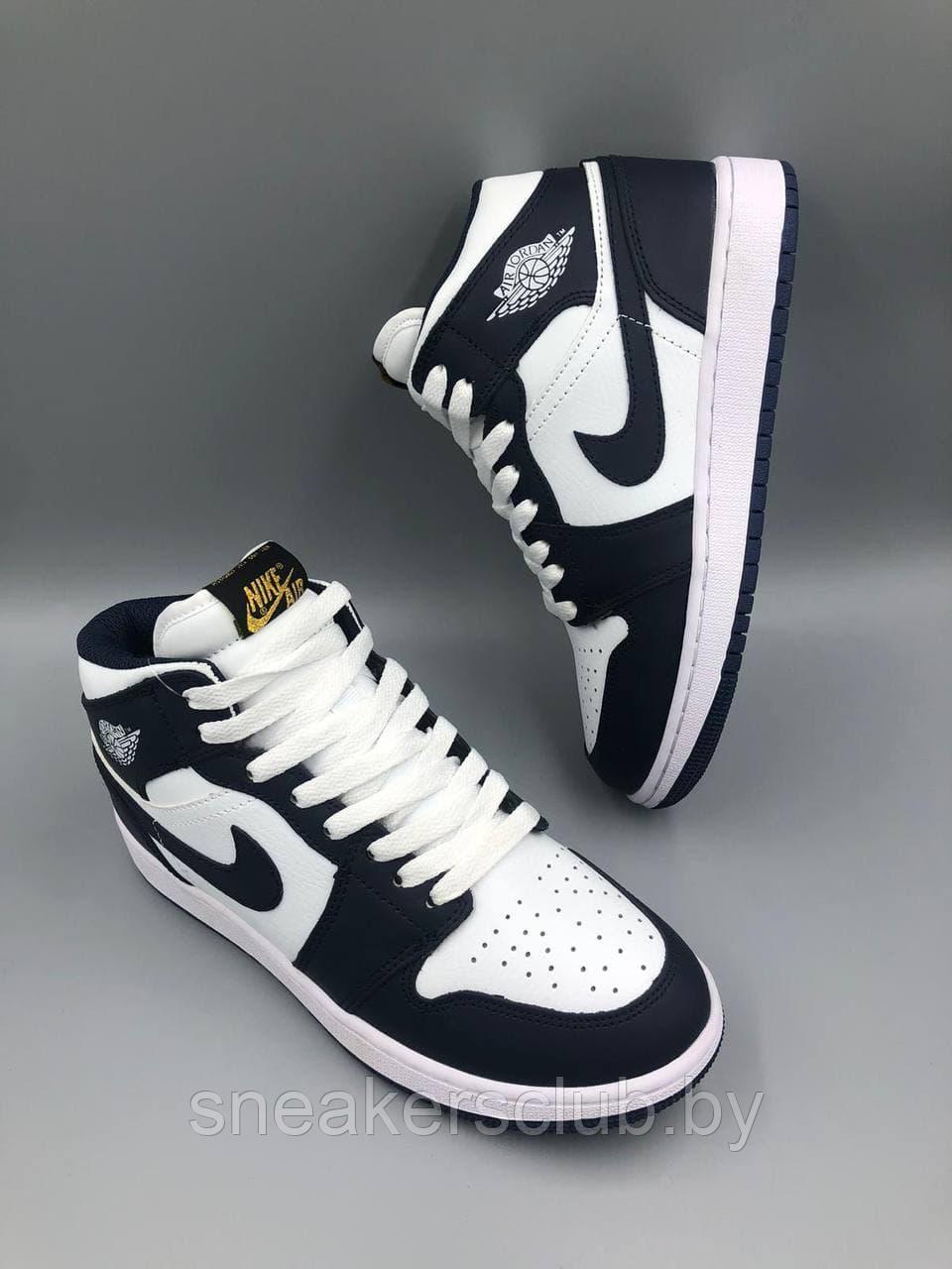 Кроссовки женские зимние Nike Air Jordan 1 / подростковые / высокие  кроссовки / утепленные кроссовки