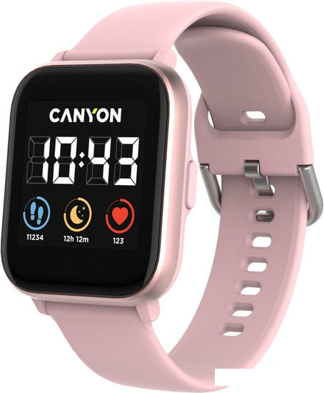 Умные часы Canyon Salt SW-78 (розовый) - фото 1 - id-p170172606