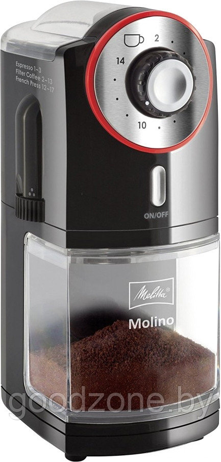 Электрическая кофемолка Melitta Molino (черный/красный)