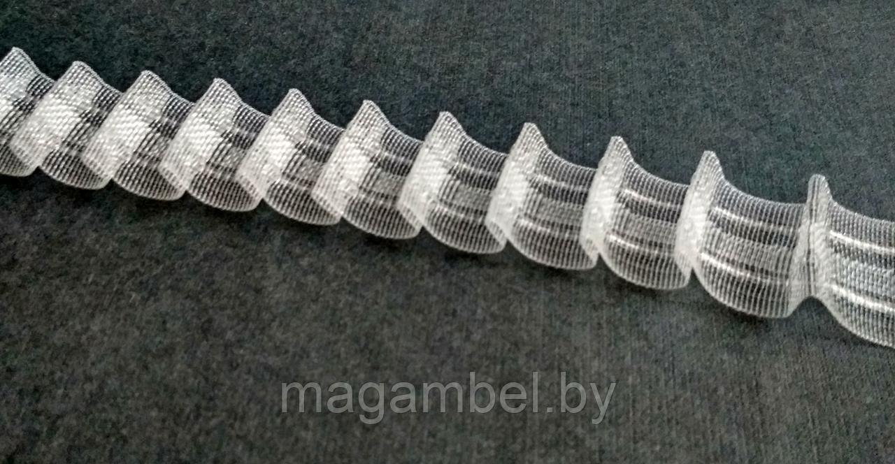 Прозрачна маркизная лента для штор и гардин 2 см1:2