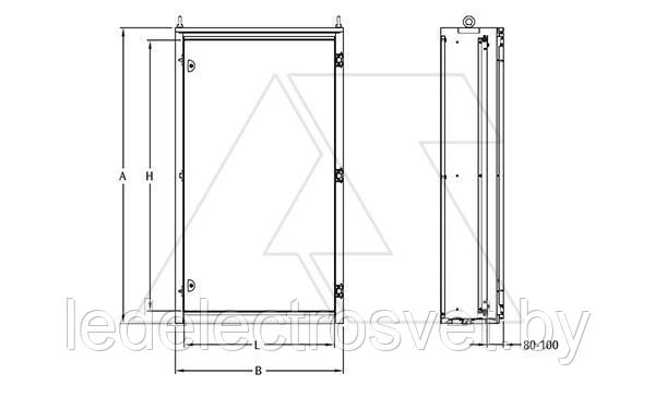 Щит ECOMP моноблочный 1200x800x400мм (ВxШxГ) с монтажной панелью, RAL7035, IP55