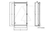 Щит ECOMP моноблочный 1200x800x400мм (ВxШxГ) с монтажной панелью, RAL7035, IP55