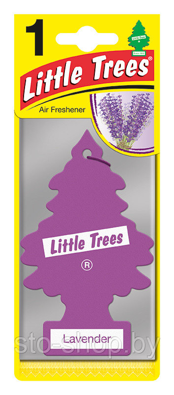 Ароматизатор для салона авто подвесной Лаванда Little Trees Air Freshener Lavender (Швейцария)