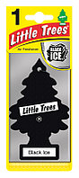 Ароматизатор для салона авто подвесной Черный лед Little Trees Air Freshener Black Ice (Швейцария)