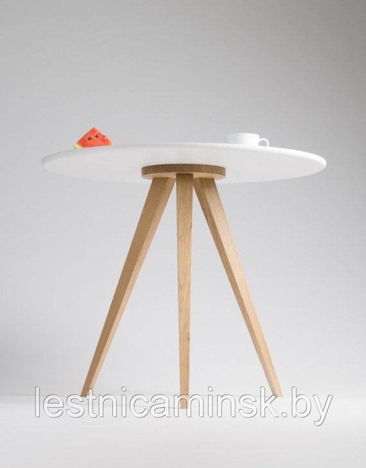 Мебельная опора (МП 08) из дуба для кофейного стола. Высота 730 мм. Шлифованная под покрытие.
