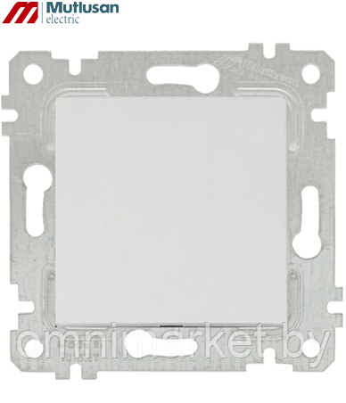Выключатель 1-клавишный скрытый MUTLUSAN Rita без рамки белый (2200 401 0201), Турция - фото 1 - id-p170560785