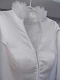 Пальто белое атласное №25 размер 46-50 Б.У., фото 10