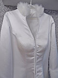 Пальто белое атласное №25 размер 46-50 Б.У., фото 9