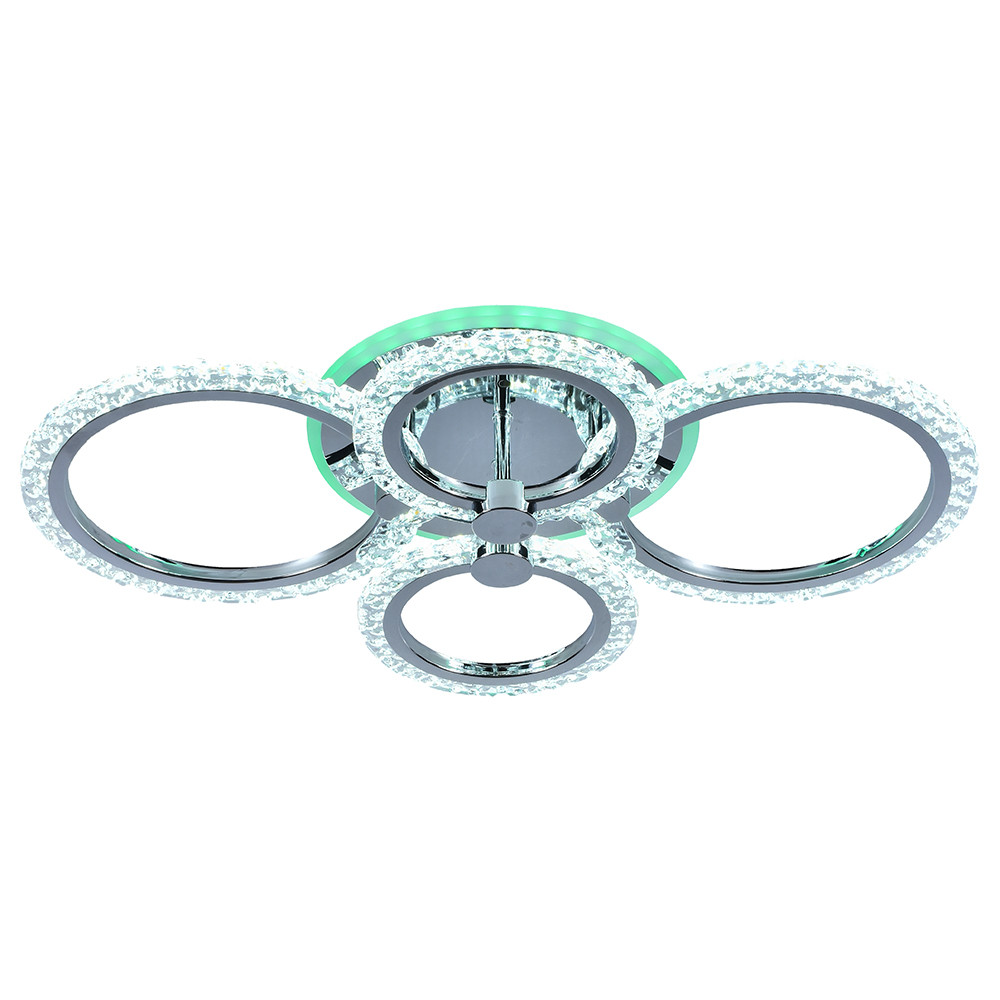 Светодиодная люстра 8027/4 CHR 76W+8W RGB