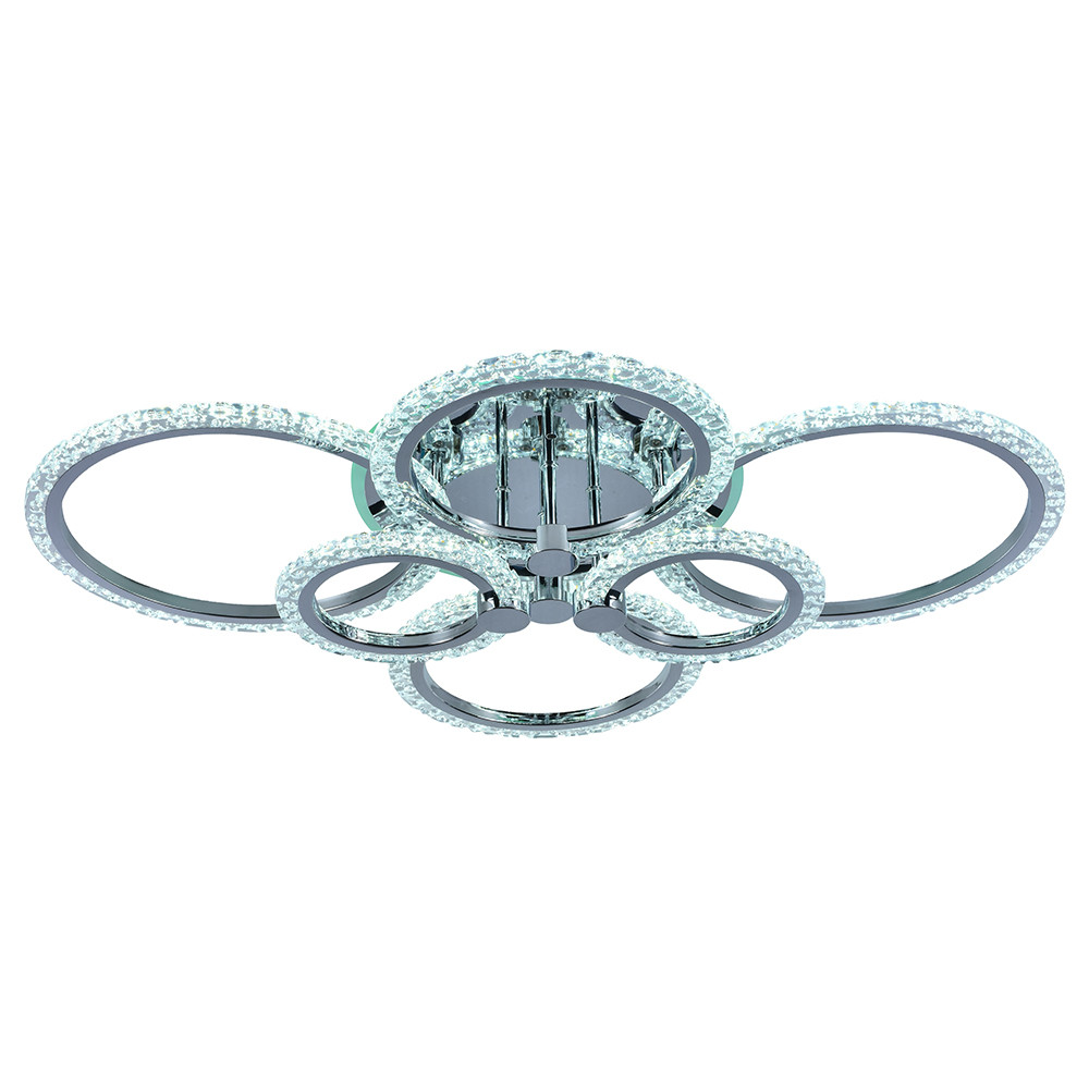 Светодиодная люстра 8027/6 CHR 132W+8W RGB