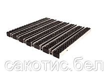 Алюминиевая грязезащитная решетка 18 мм (резина-ворс), фото 2