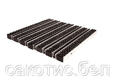 Алюминиевая грязезащитная решетка "Профи" 18 мм (резина+ворс), фото 2