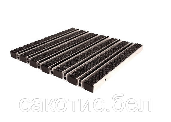Алюминиевая грязезащитная решетка 18 мм (резина-ворс) - фото 4 - id-p117207995