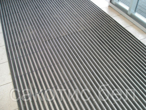 Алюминиевая грязезащитная решетка 18 мм (резина-ворс) - фото 9 - id-p117207995