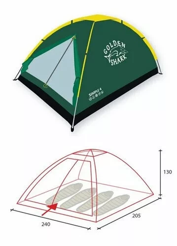 Палатка GOLDEN SHARK Simple 4 (GS-SIMPLE-4) - фото 2 - id-p170569407
