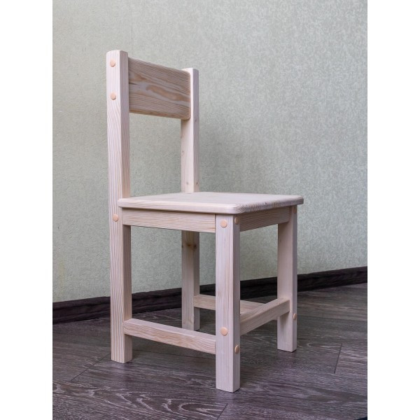 Детский стульчик деревянный БОЛЬШОЙ арт. SDNS-34. Высота до сиденья 34 см. Цвет натуральное дерево. - фото 1 - id-p170570054