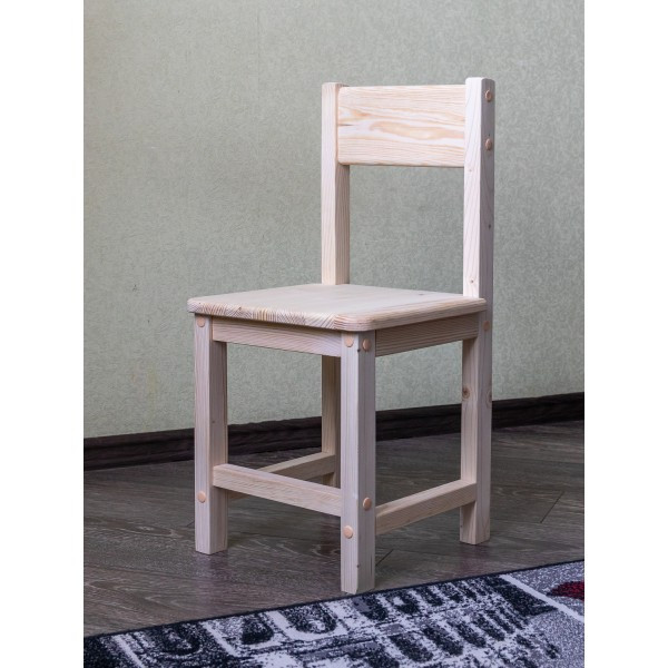 Детский стульчик деревянный БОЛЬШОЙ арт. SDNS-34. Высота до сиденья 34 см. Цвет натуральное дерево. - фото 2 - id-p170570054