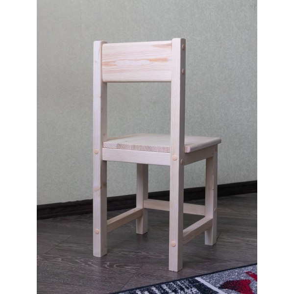 Детский стульчик деревянный БОЛЬШОЙ арт. SDNS-34. Высота до сиденья 34 см. Цвет натуральное дерево. - фото 3 - id-p170570054