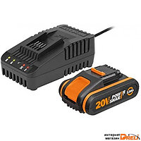 Аккумулятор с зарядным устройством Worx WA3880+WA3551.1 (20В/2.0 Ah + 14.4-20В)