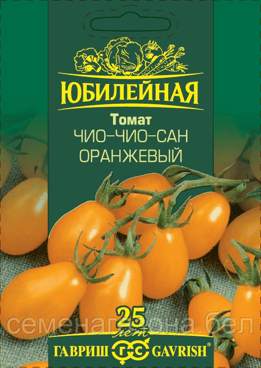 Томат Чио-чио-сан оранжевый, серия Юбилейная (большой пакет, 0,15 г)