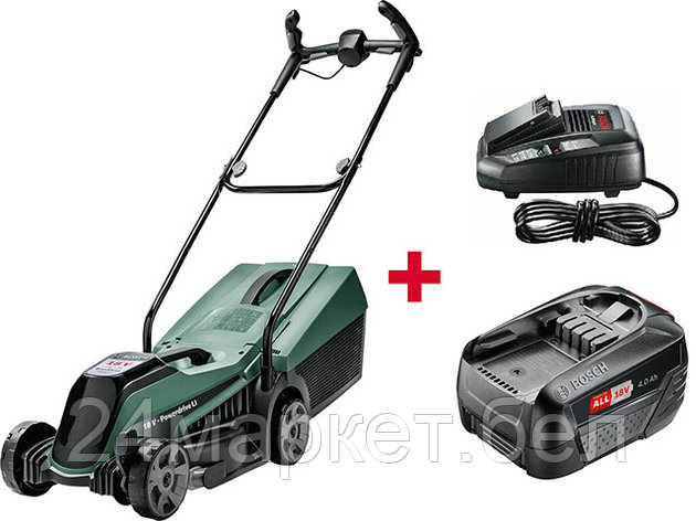 Колёсная газонокосилка Bosch CityMower 18 06008B9A00 (с 1-м АКБ и ЗУ), фото 2
