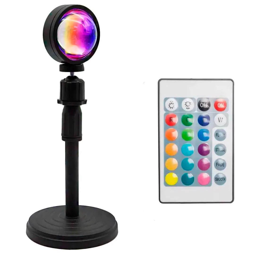 Светодиодная лампа с эффектом заката Sunset Lamp + пульт дистанционного управления