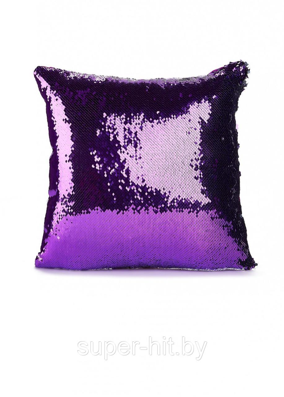 Подушка декоративная «РУСАЛКА» цвет фиолетовый/серебро - фото 2 - id-p93051152