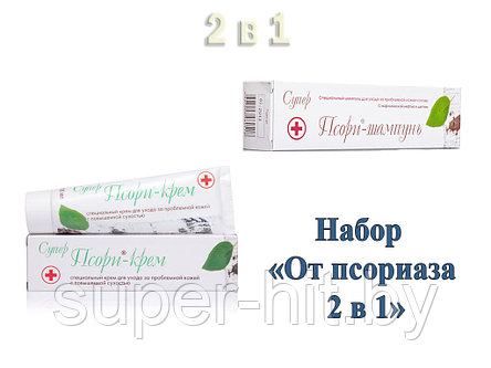Набор "От псориаза 2 в 1" Супер Псори-крем + Псори-шампунь, фото 2