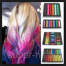 Цветные мелки для волос 6 цветов